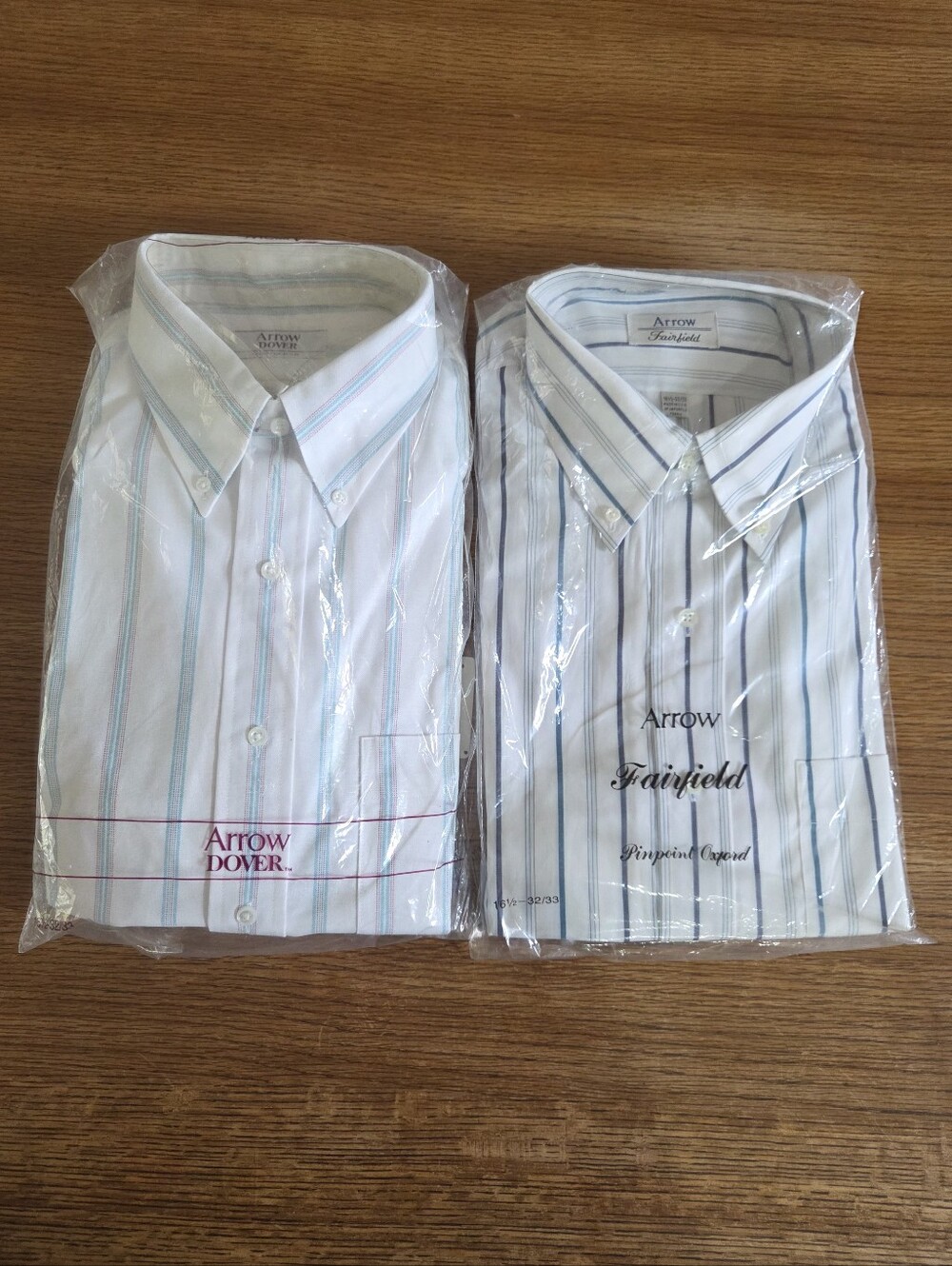Vintage 80s 90s NWT Arrow Men's Dress Shirts Stripe Size 16 1/2 32 33